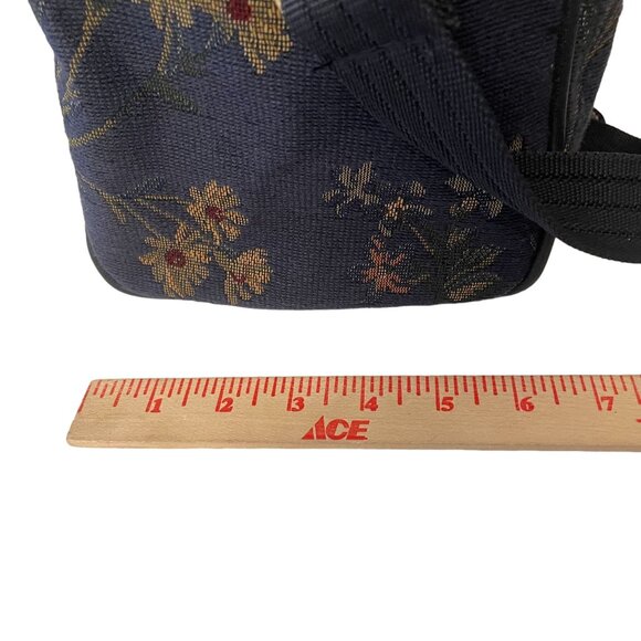 Vintage DVF Diane Von Furstenberg Floral Tapestry Case Bag Women Blue Travel - Picture 12 of 12